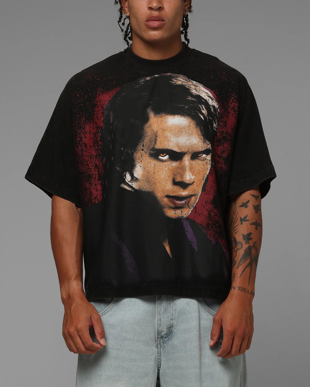 Star Wars Vader Boxy T-Shirt Washed Black