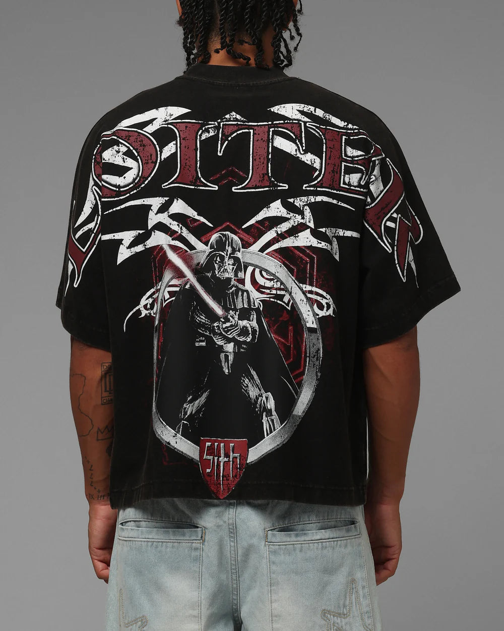 Star Wars Vader Boxy T-Shirt Washed Black